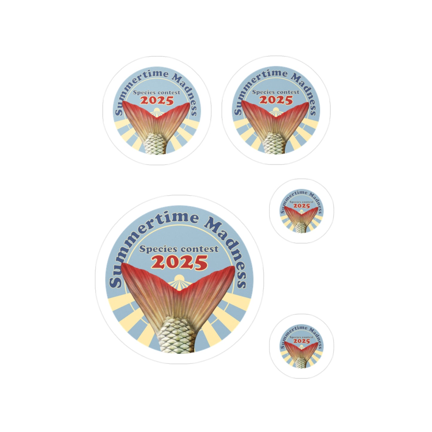 Summertime madness contest stickers