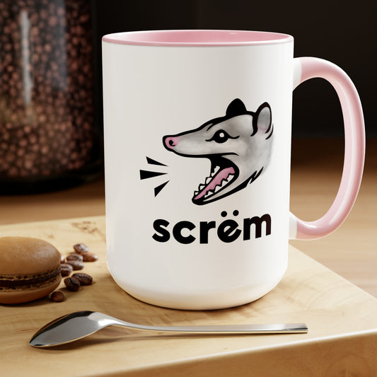 "Scrëm" Opossum mug (Pink or Black)