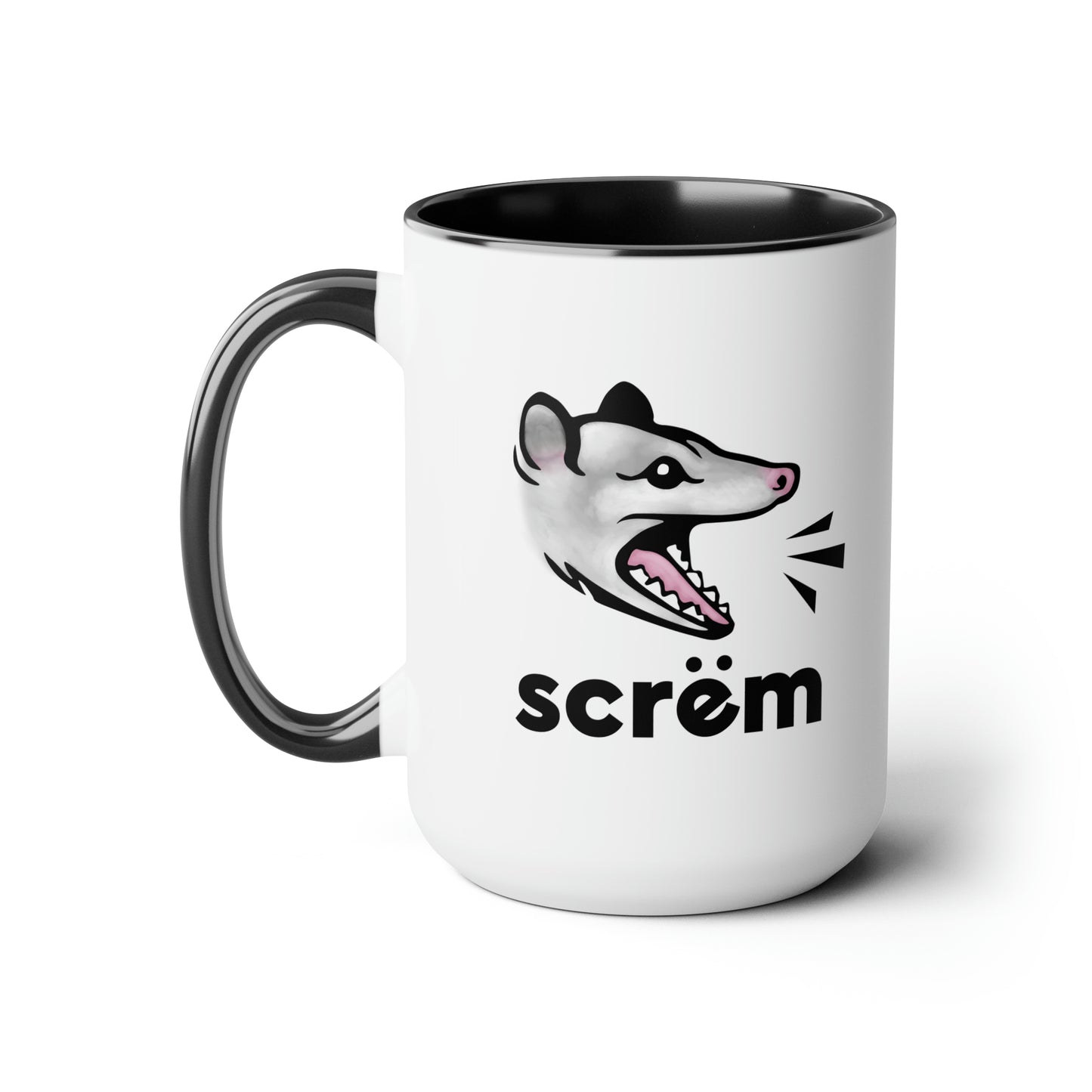 "Scrëm" Opossum mug (Pink or Black)