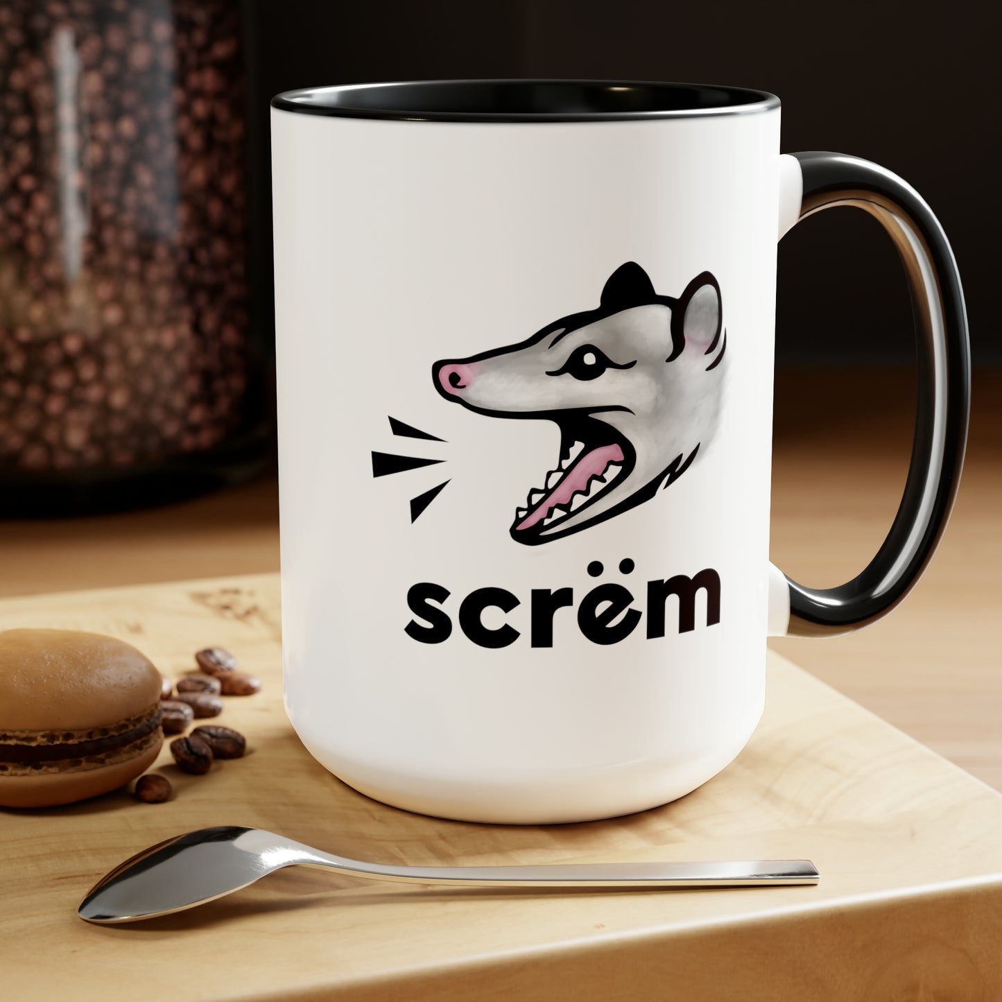 "Scrëm" Opossum mug (Pink or Black)