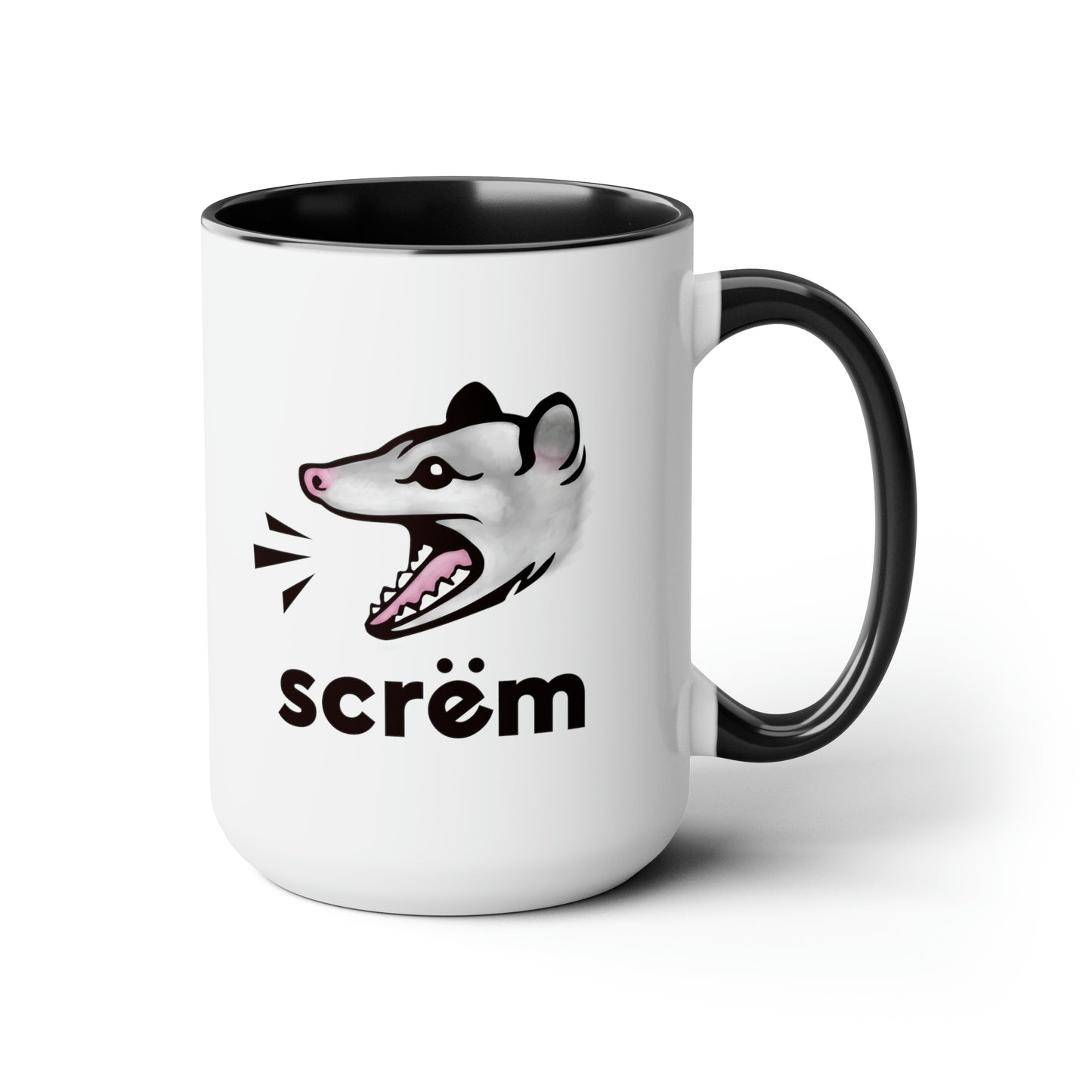 "Scrëm" Opossum mug (Pink or Black)