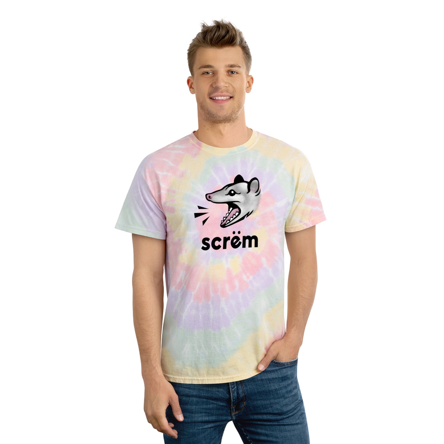 "Scrëm" Opossum Tie-Dye T-shirt